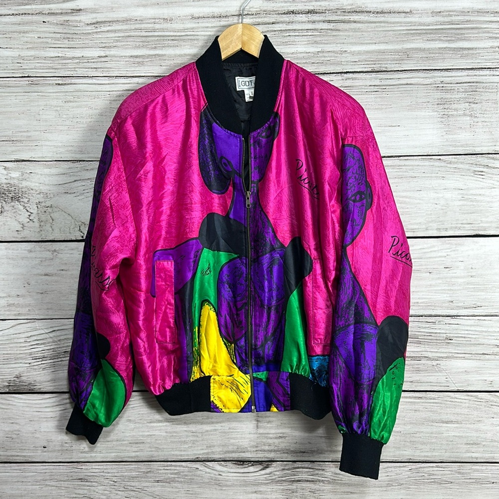 Vintage 90s Picasso Bomber Colorful Art GDT Too Jacket